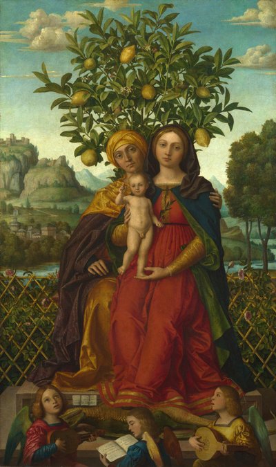 The Virgin and Child with St Anne by Gerolamo dai Libri